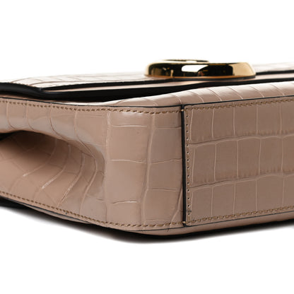 Chloe Calfskin Crocodile Embossed Small C Double Carry Nut 11 of 20