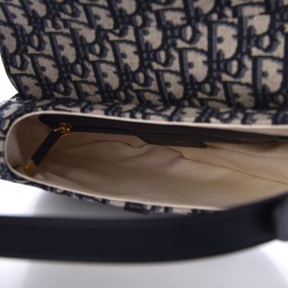 Christian Dior Oblique Saddle Bag Blue 5 of 8