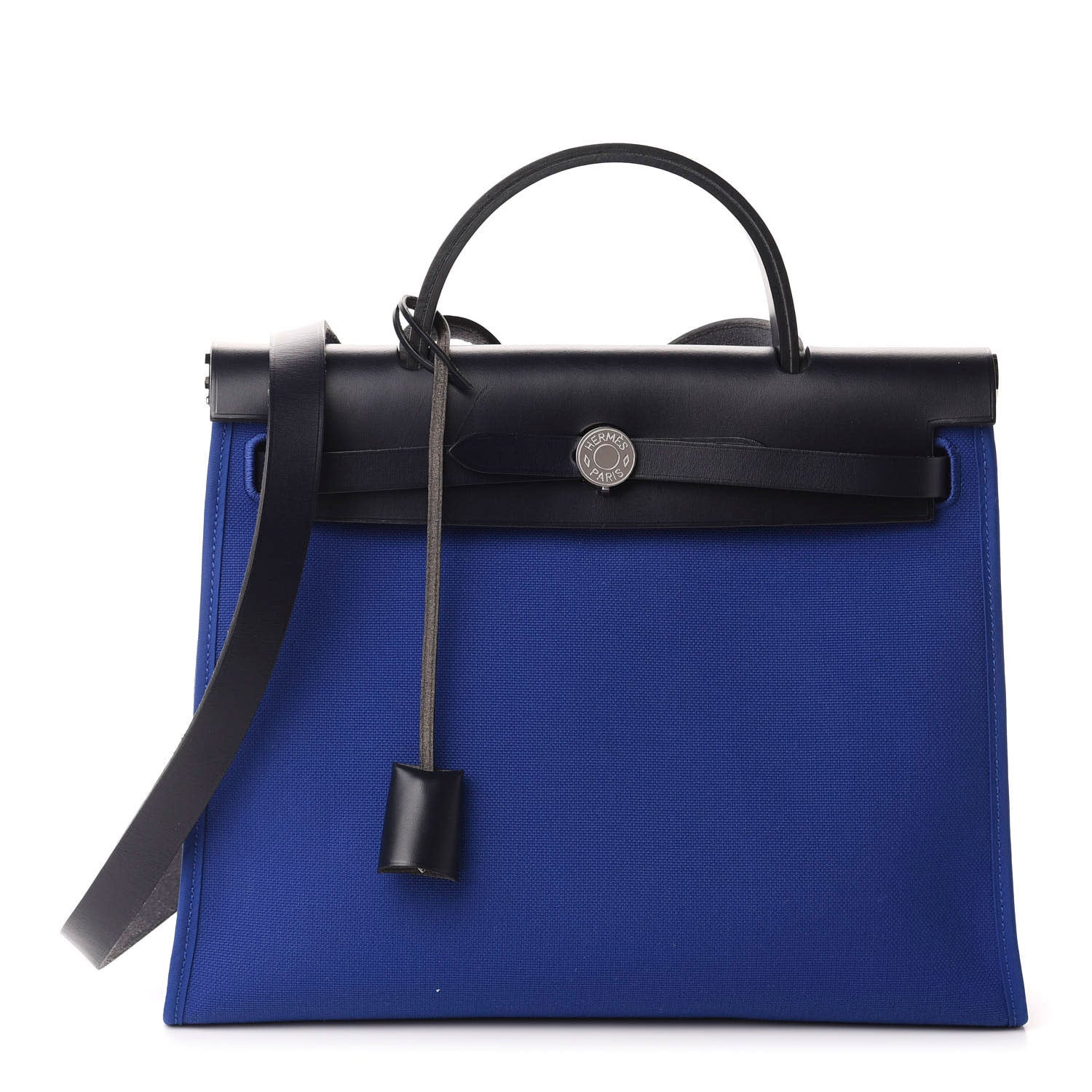 Hermes Toile Vache Hunter Herbag Zip 31 PM Bleu Electrique Bleu Indigo 5 of 18