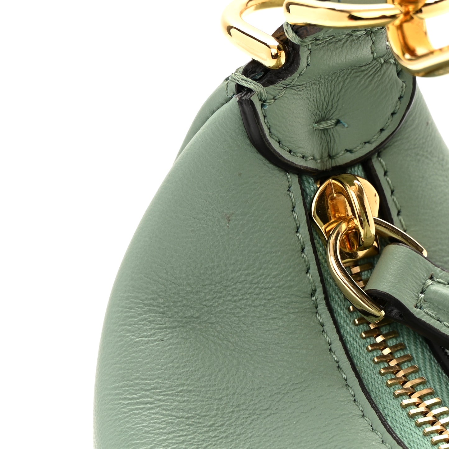 Vitello Grace New Matte Nano Fendigraphy Hobo Charm Menta