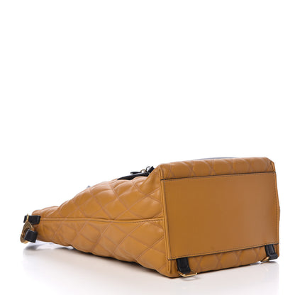 Givenchy Rubberized Canvas Quilted Duo Backpack Golden 6 of 12