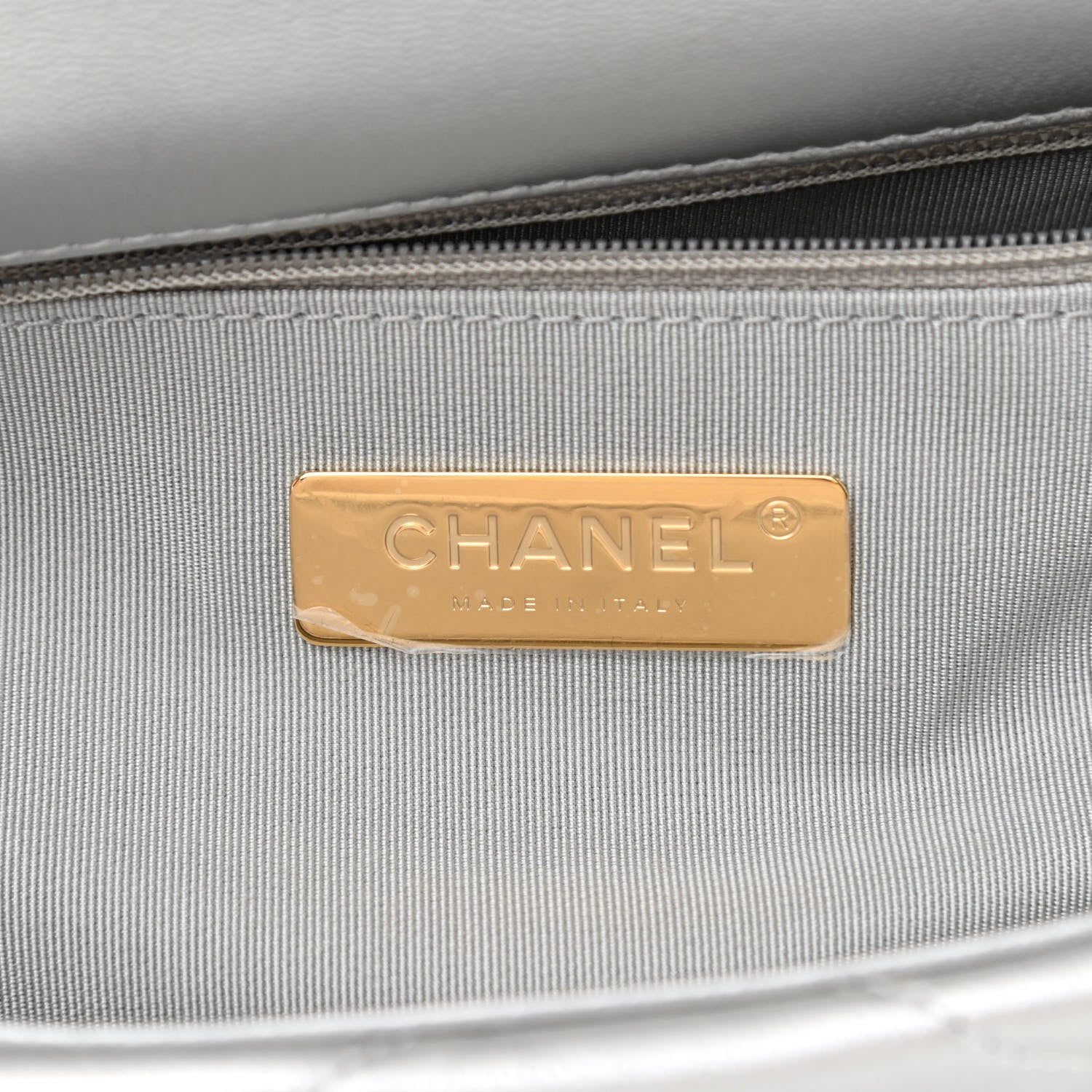 Chanel Metallic Goatskin Quilted Medium Chanel 19 Flap Silver 6 of 11