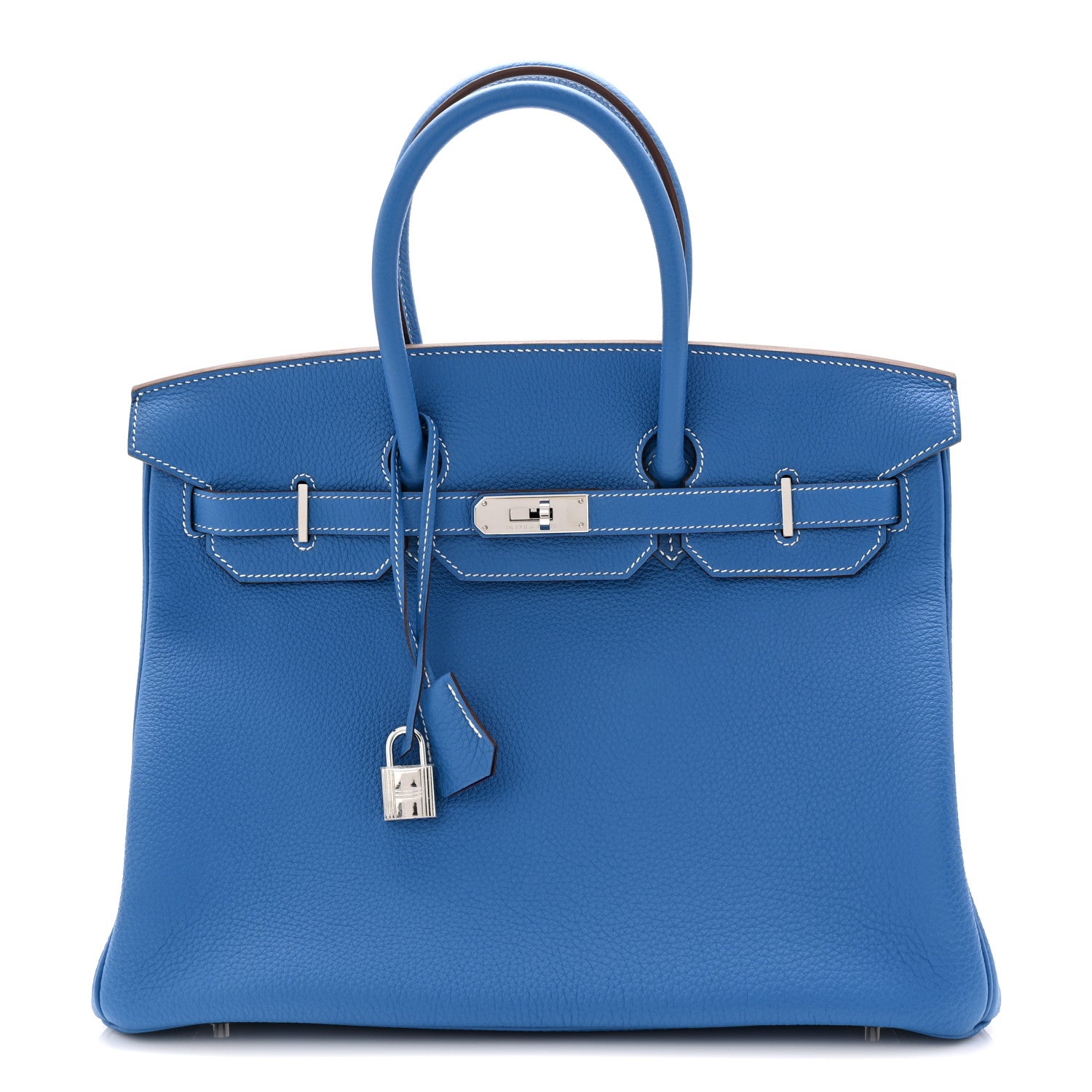 Hermes Togo Horseshoe Birkin 35 Mykonos Iris 1 of 11