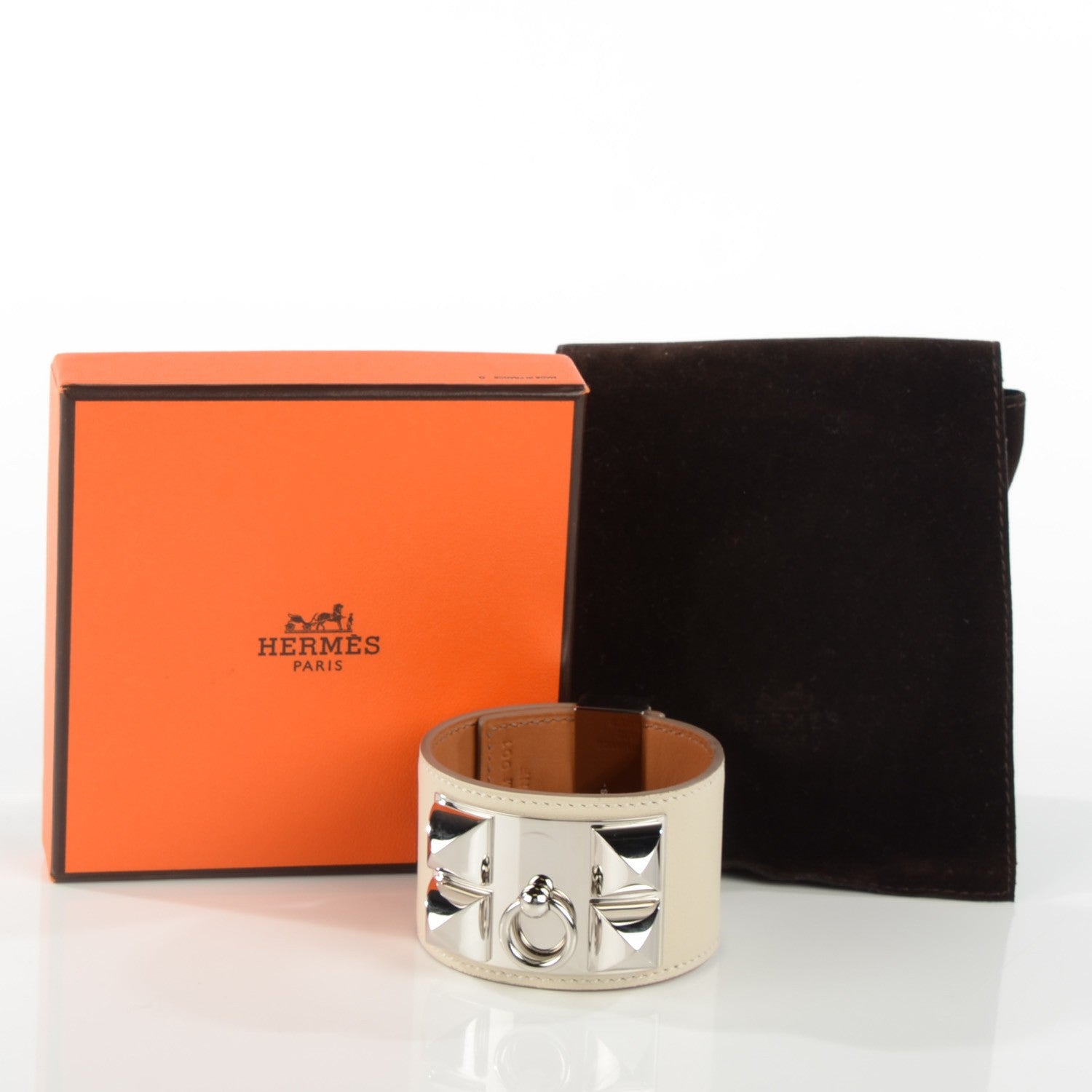 Hermes Swift Collier de Chien CDC Bracelet S Craie 7 of 7