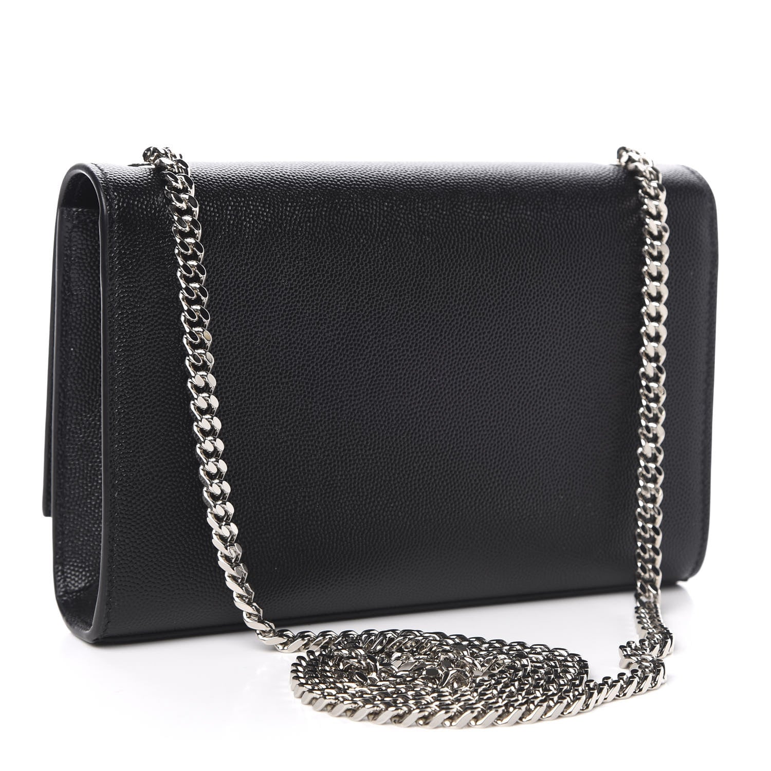 Saint Laurent Grain De Poudre Small Monogram Kate Satchel Black 3 of 9