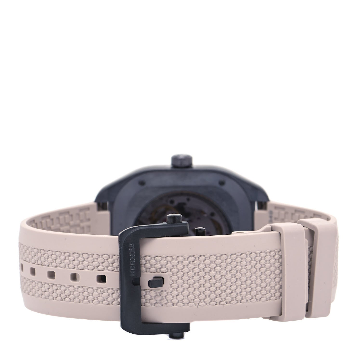 Hermes Titanium Rubber 39mm H08 Special Edition Automatic Watch Taupe 3 of 5