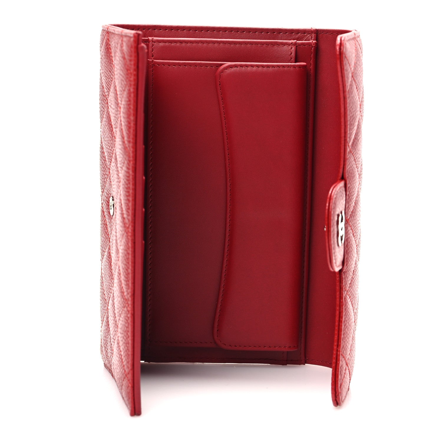 Chanel Caviar Quilted Long Flap Wallet Red 5 of 6