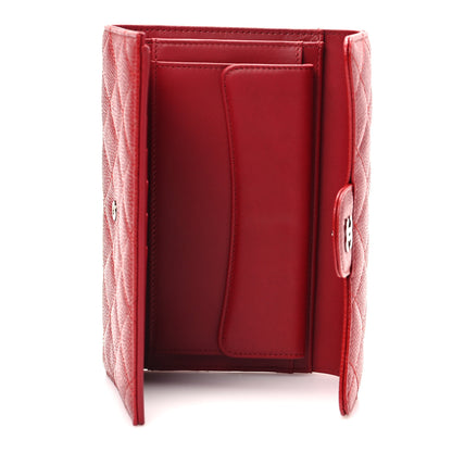 Chanel Caviar Quilted Long Flap Wallet Red 5 of 6