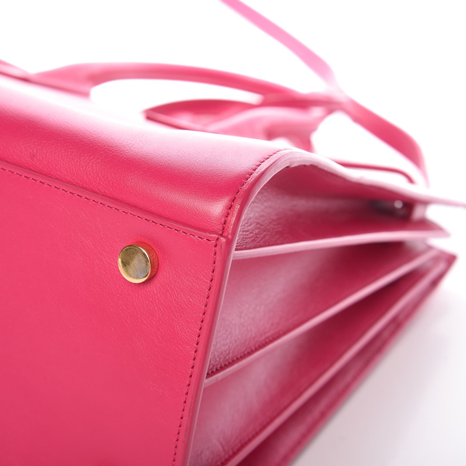 Saint Laurent Calfskin Small Sac De Jour Lipstick Fuchsia 12 of 14