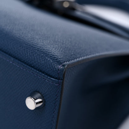 Hermes Epsom Kelly Sellier 28 Bleu De Malte 9 of 17