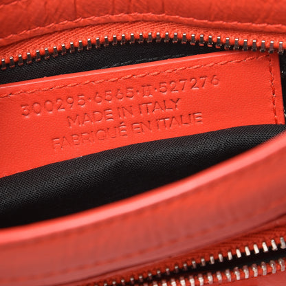 Balenciaga Matte Goatskin Rubber Covered Classic Hardware Mini City Rouge Coquelicot Rouge Braise 7 of 11