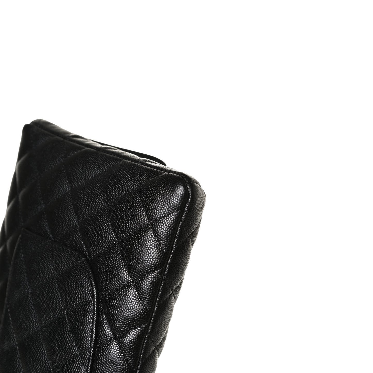 Caviar Quilted Flap Clutch Black