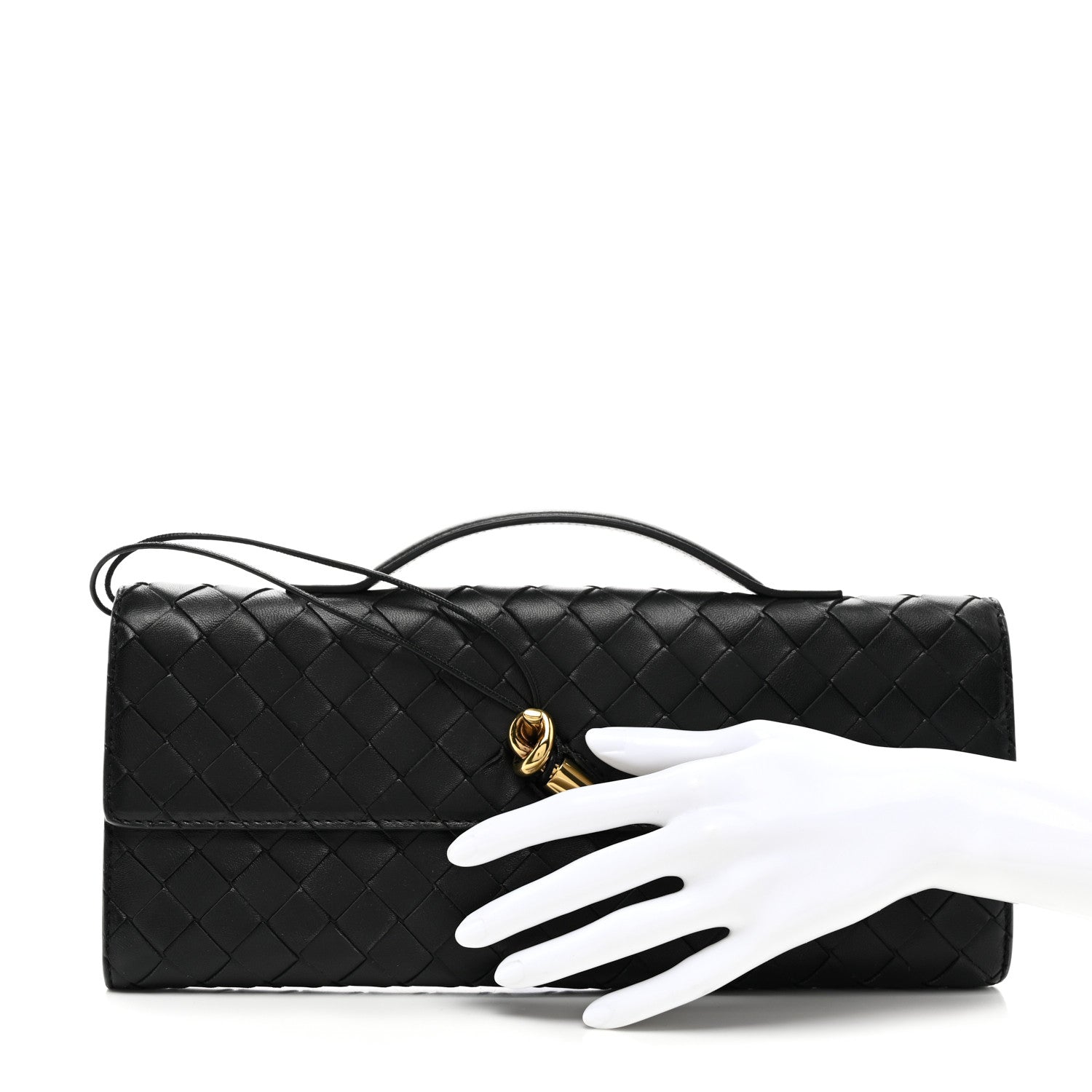 Bottega Veneta Nappa Intrecciato Long Andiamo Top Handle Black 2 of 7