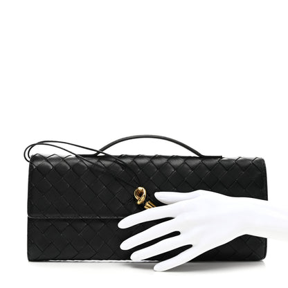 Bottega Veneta Nappa Intrecciato Long Andiamo Top Handle Black 2 of 7