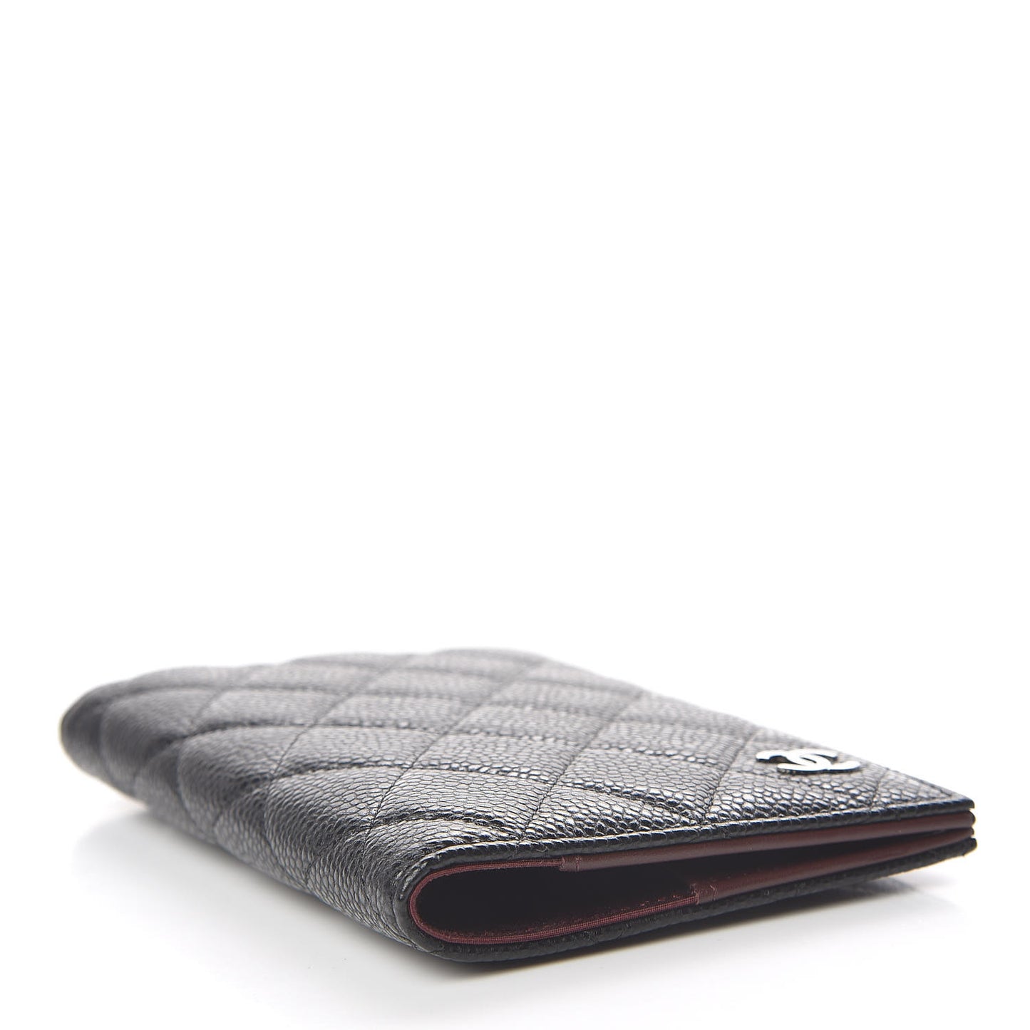 Caviar Quilted Passport Holder Black