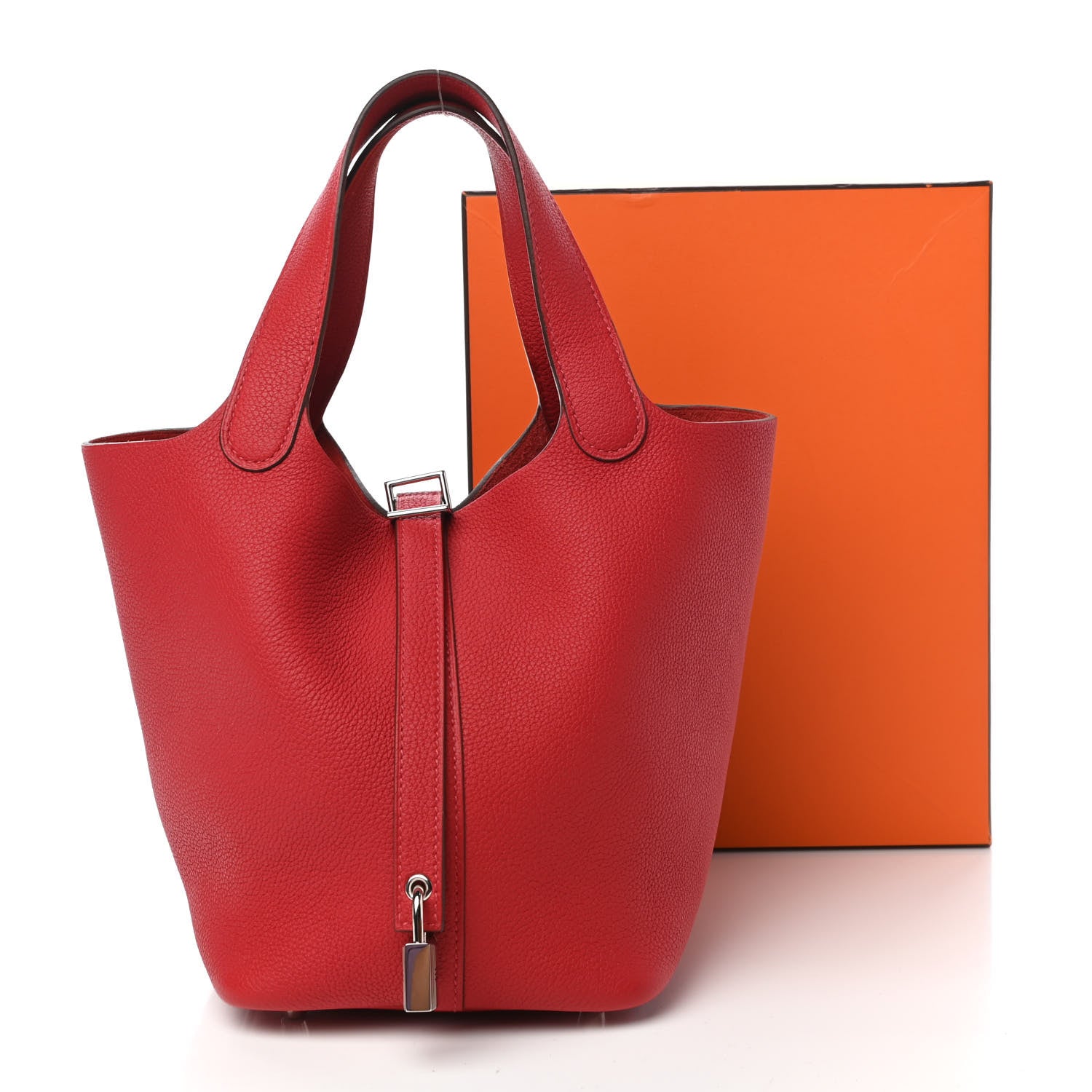 Hermes Taurillon Maurice Picotin Lock 18 PM Rouge Piment 10 of 10