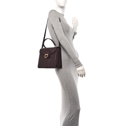 Salvatore Ferragamo Pebbled Calfskin Katia Top Handle Satchel Oxford 2 of 10