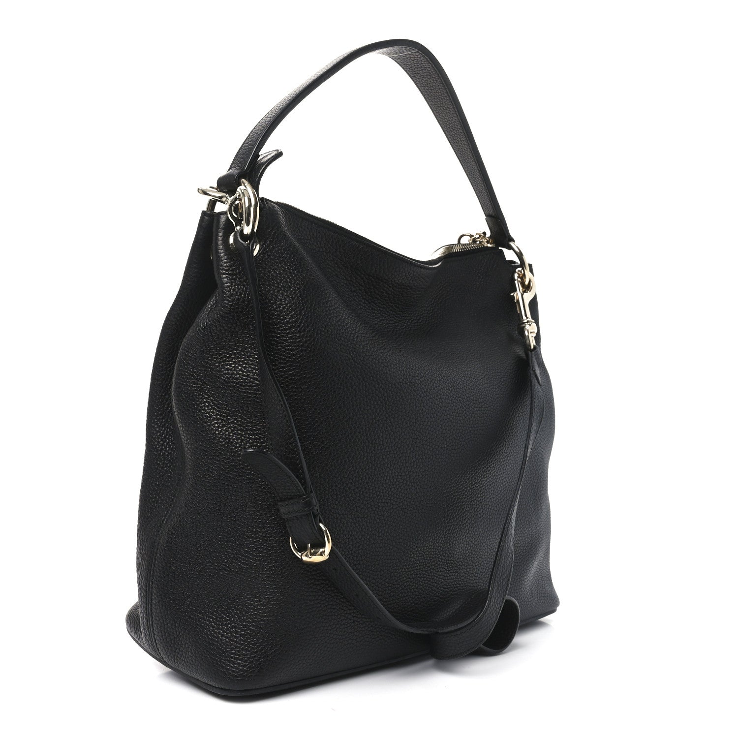 Gucci Pebbled Calfskin Large Soho Hobo Black 3 of 11
