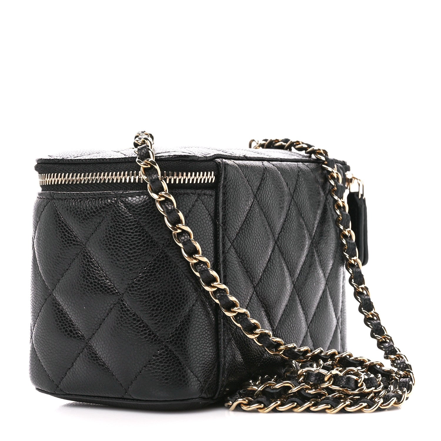 Chanel Caviar Quilted Small Vanity Case With Chain Black 3 of 11