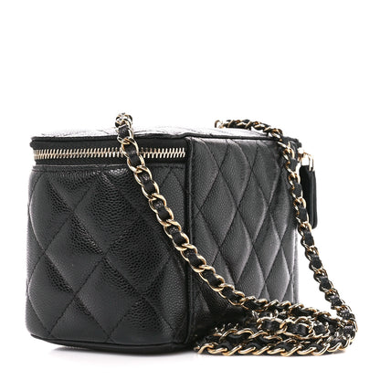 Chanel Caviar Quilted Small Vanity Case With Chain Black 3 of 11