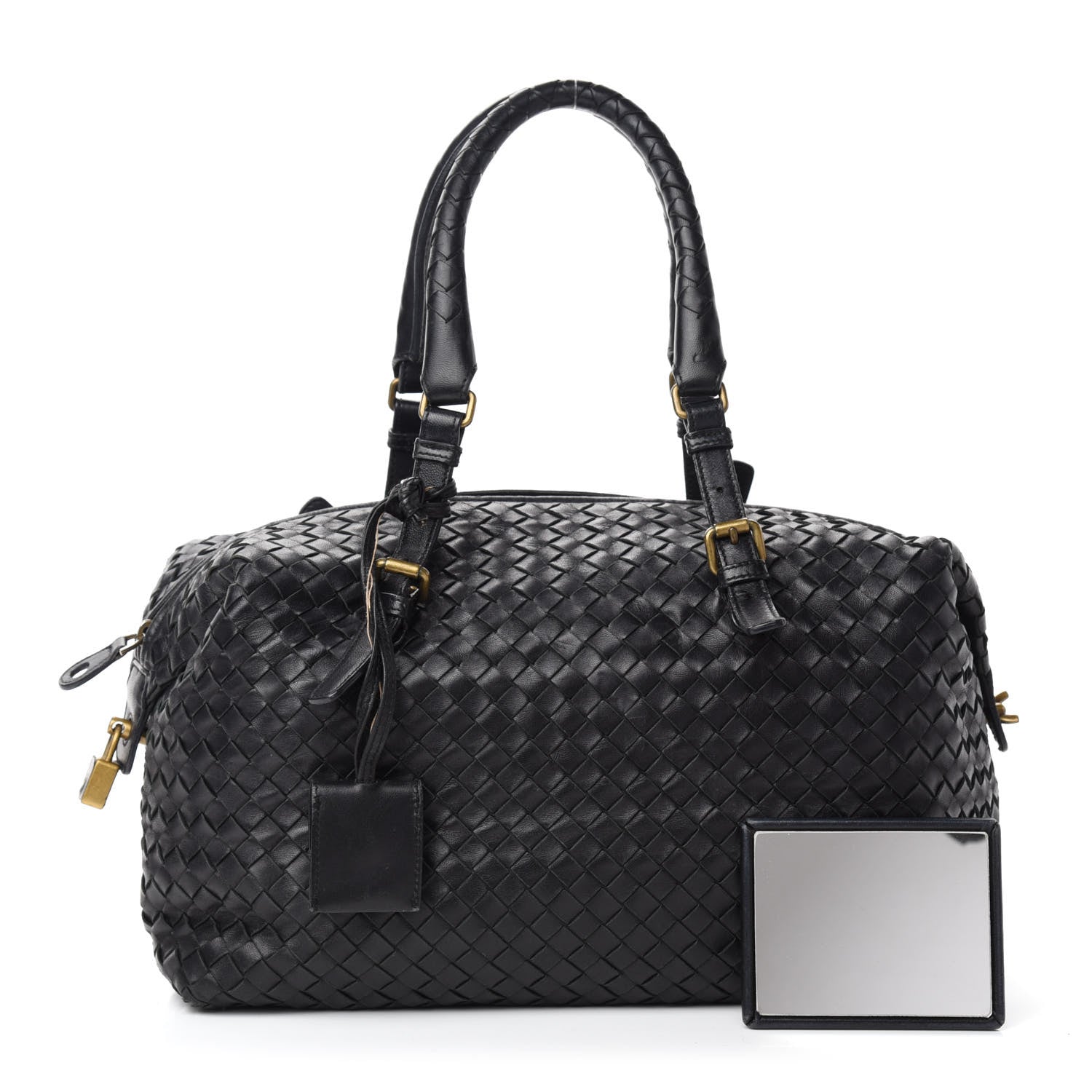 Bottega Veneta Nappa Intrecciato Boston Black 3 of 13