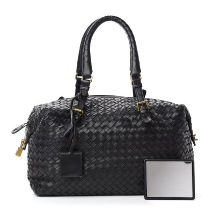 Bottega Veneta Nappa Intrecciato Boston Black 3 of 13