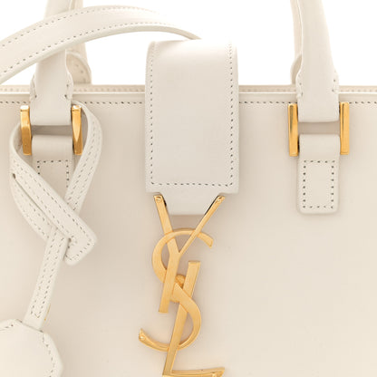 Saint Laurent Calfskin Monogram Baby Cabas Dove White 8 of 15
