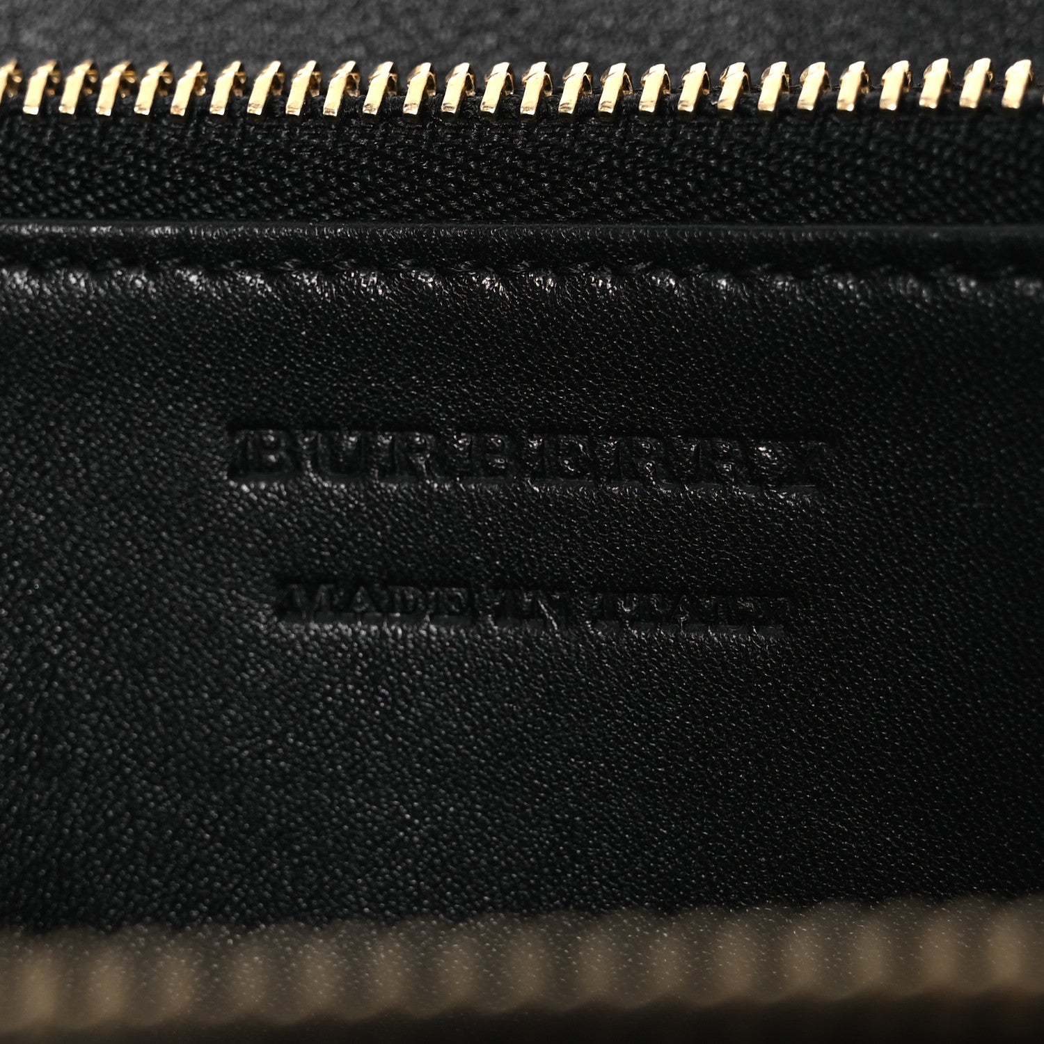 Burberry Calfskin Haymarket Check Elmore Zip Around Wallet Black 10 of 14