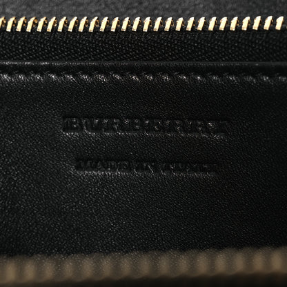 Burberry Calfskin Haymarket Check Elmore Zip Around Wallet Black 10 of 14