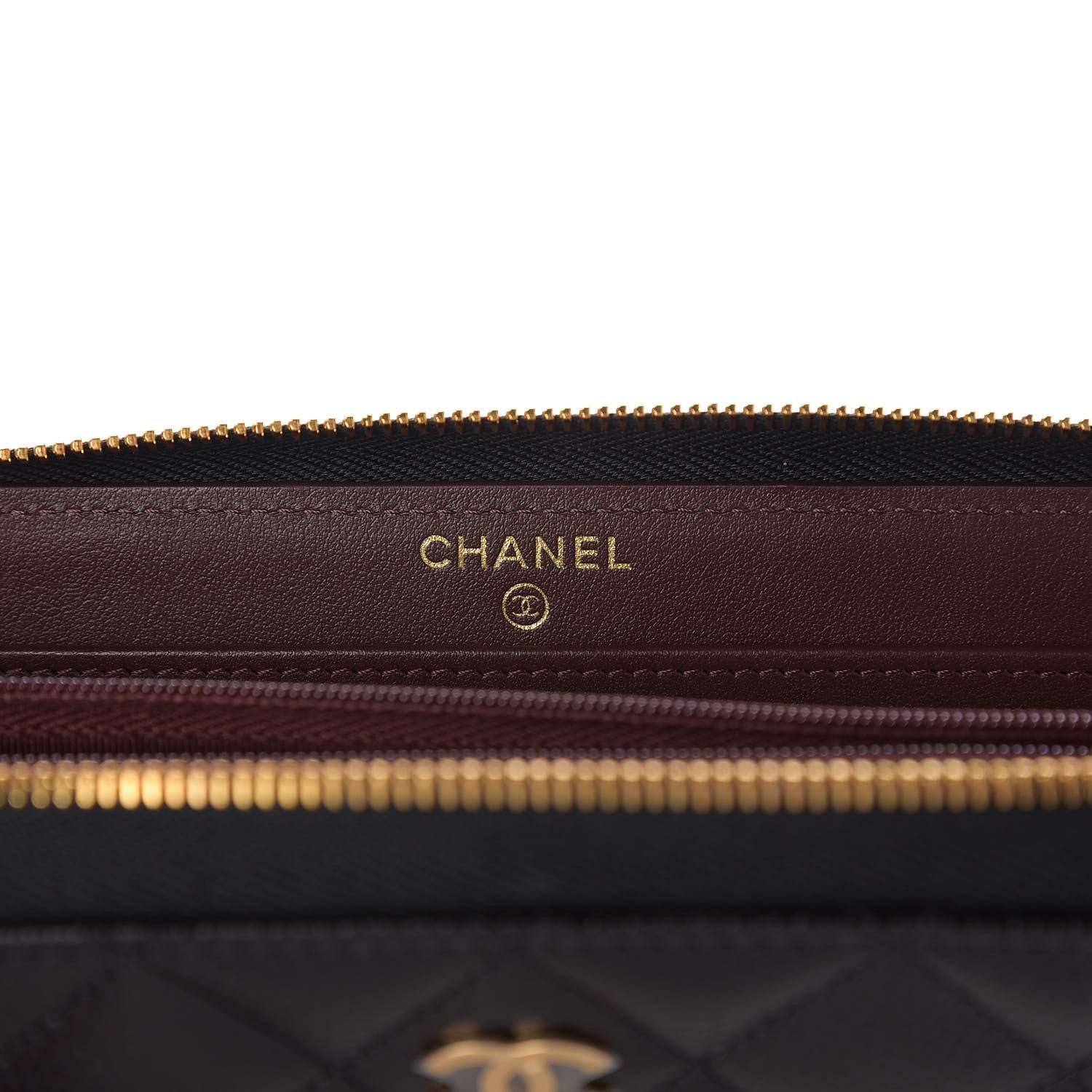 Chanel Caviar Quilted Large Gusset Zip Around Wallet Black 9 of 14