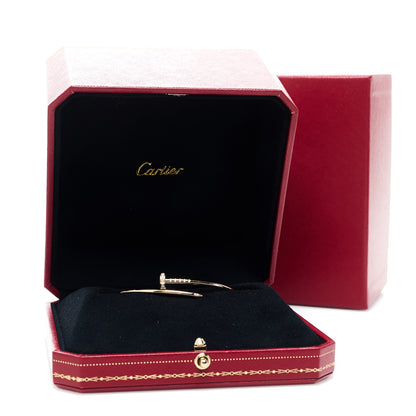 Cartier 18K Yellow Gold Diamond Small Juste Un Clou Bracelet 15 4 of 4