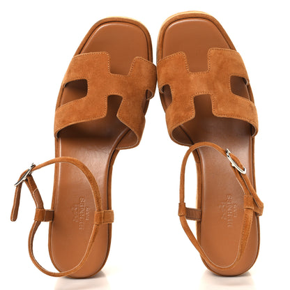 Hermes Suede Goatskin Jam 30 Sandals 38 Naturel 2 of 10