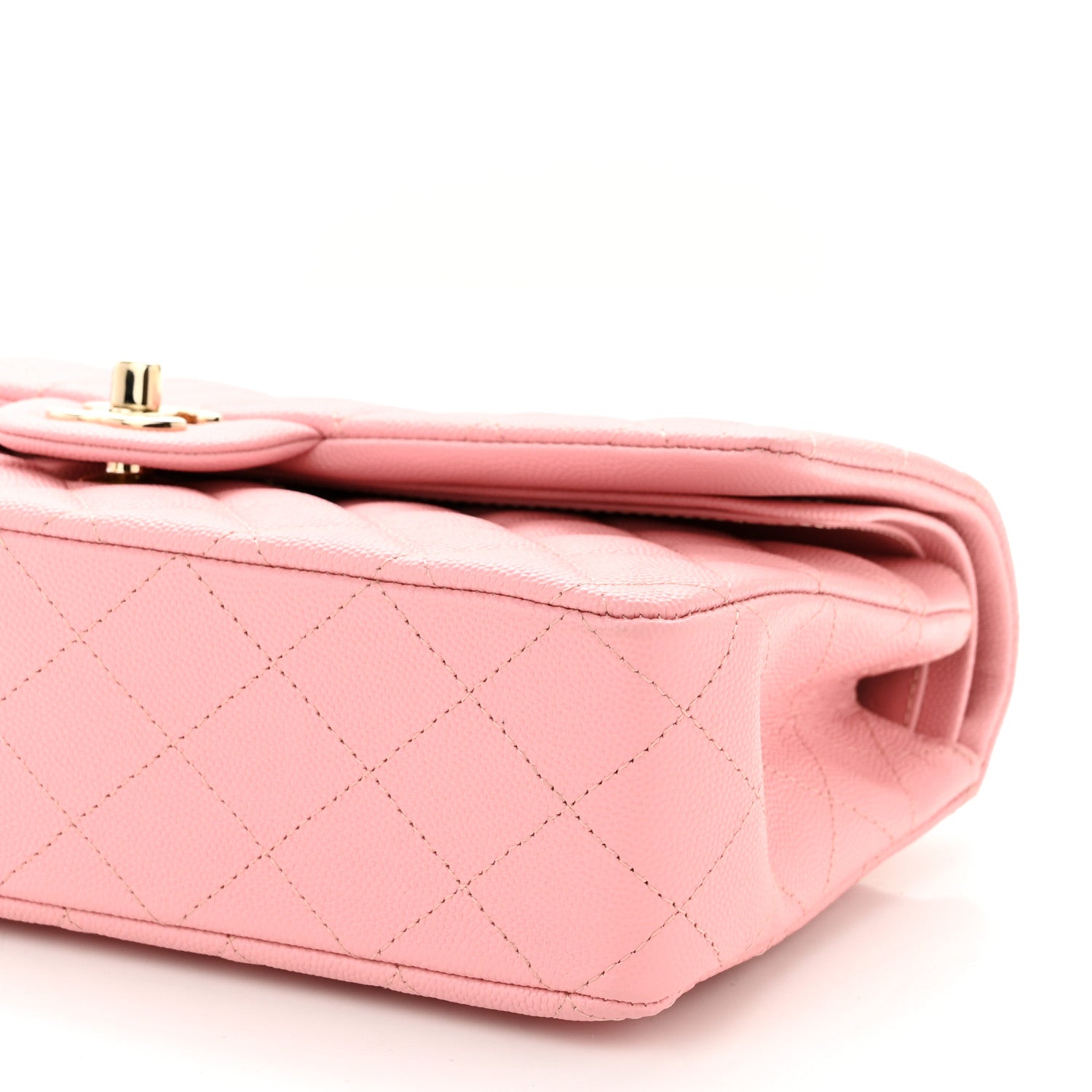 Chanel Caviar Quilted Medium Double Flap Pink 10 of 10