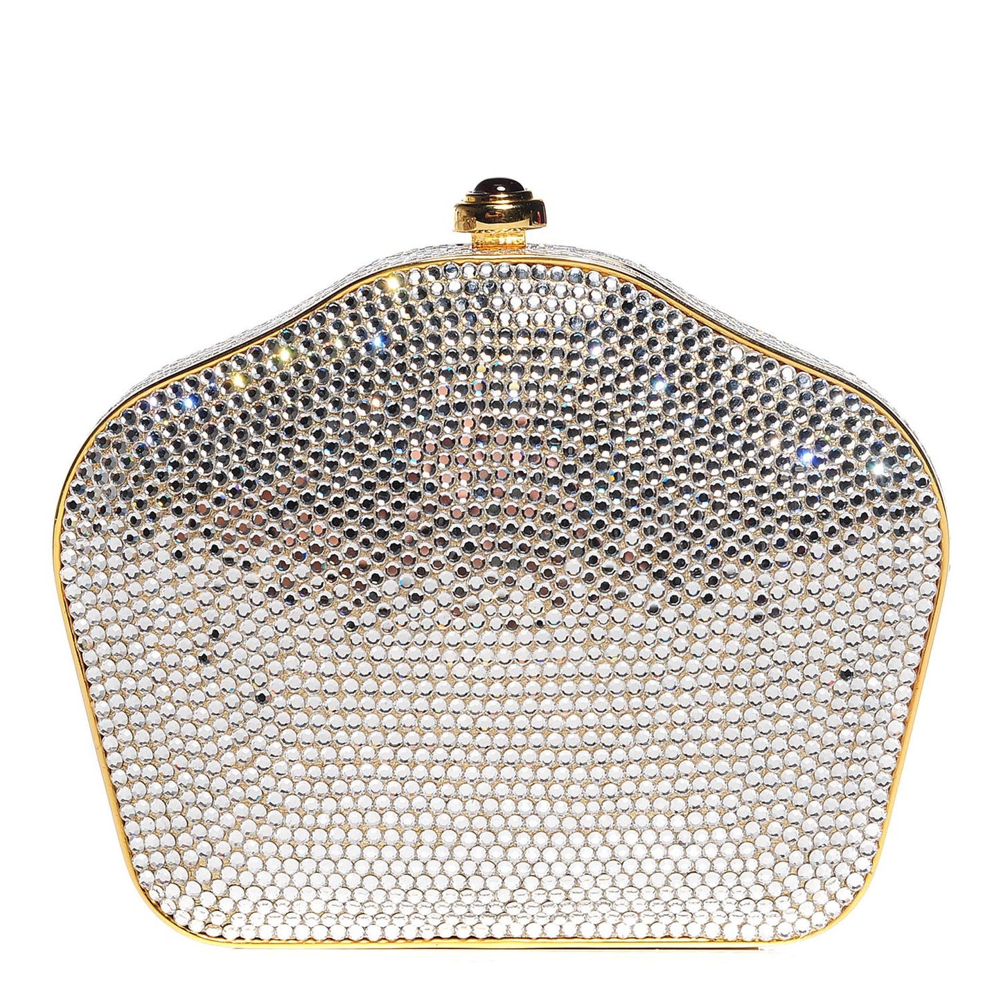Swarovski Crystal Minaudiere Clutch Gold