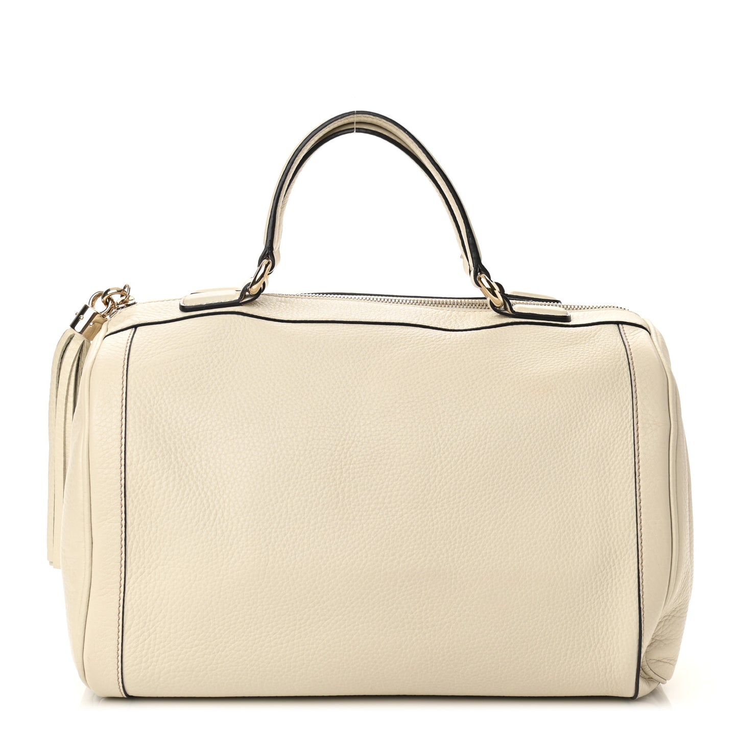 Pebbled Calfskin Medium Soho Boston Off White