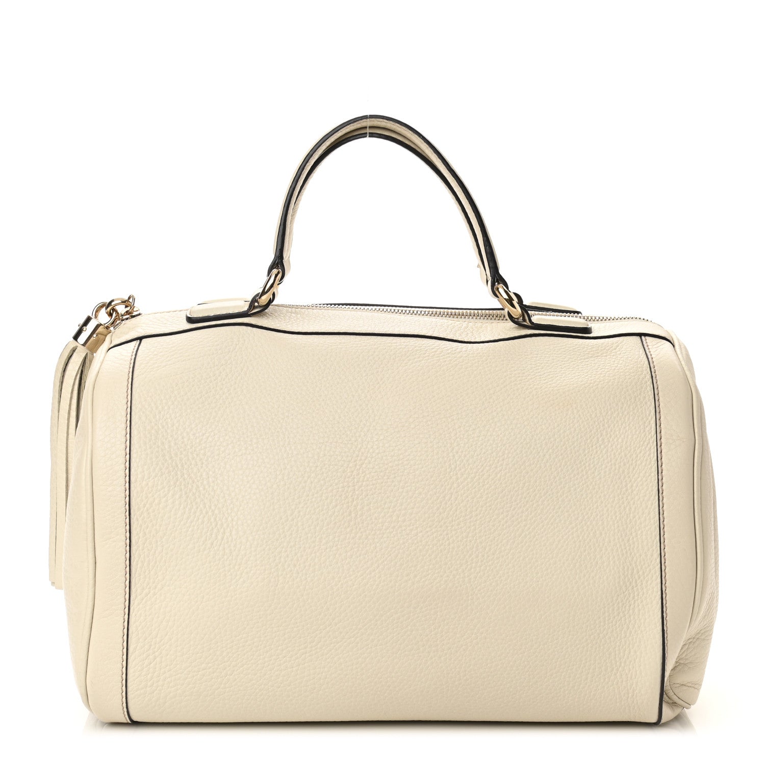 Gucci Pebbled Calfskin Medium Soho Boston Off White 1 of 10