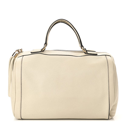Gucci Pebbled Calfskin Medium Soho Boston Off White 1 of 10