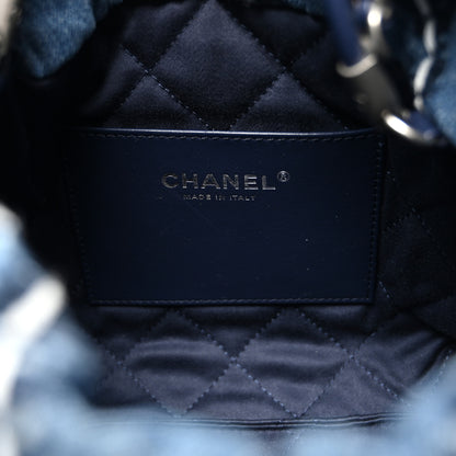 Chanel Denim Stitched Quilted Mini Chanel 22 Blue 6 of 10