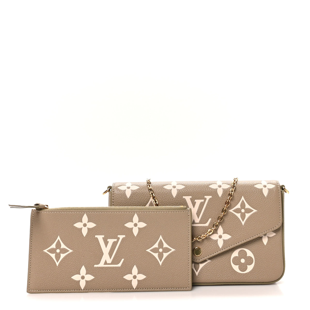 Empreinte Monogram Giant Felicie Pochette Khaki Creme