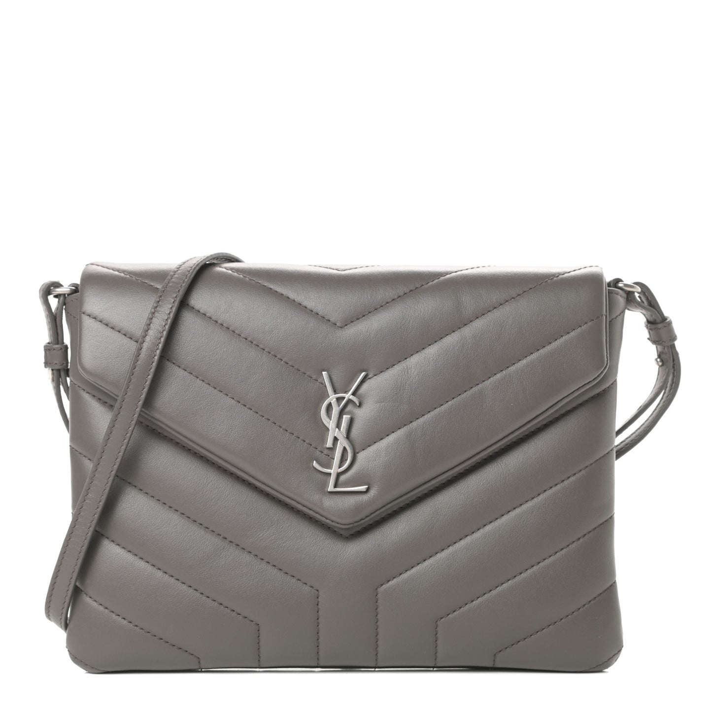Calfskin Y Quilted Monogram Loulou Flap Bag Earth