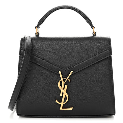 Saint Laurent Grain de Poudre Mini Classic Monogram Cassandra Top Handle Black 1 of 9