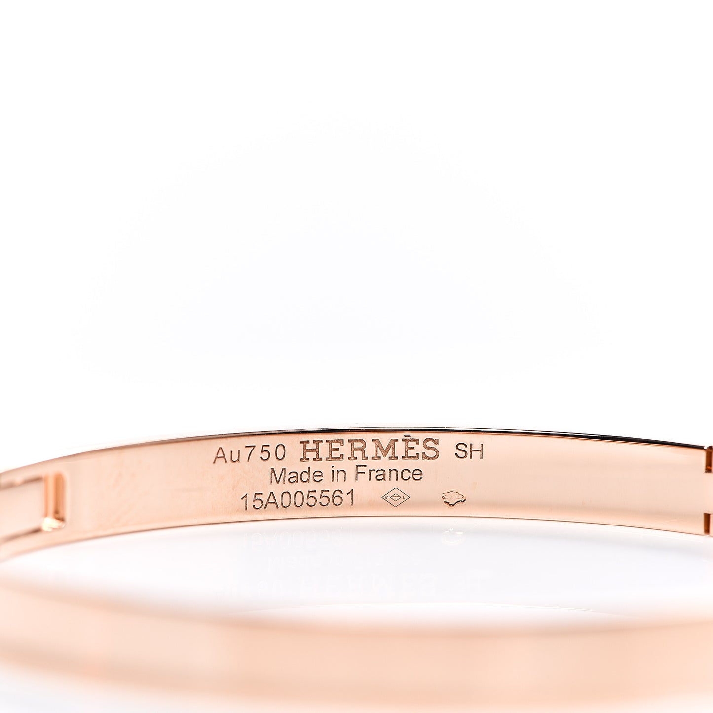 18K Rose Gold Diamond PM H D'Ancre Bracelet SH