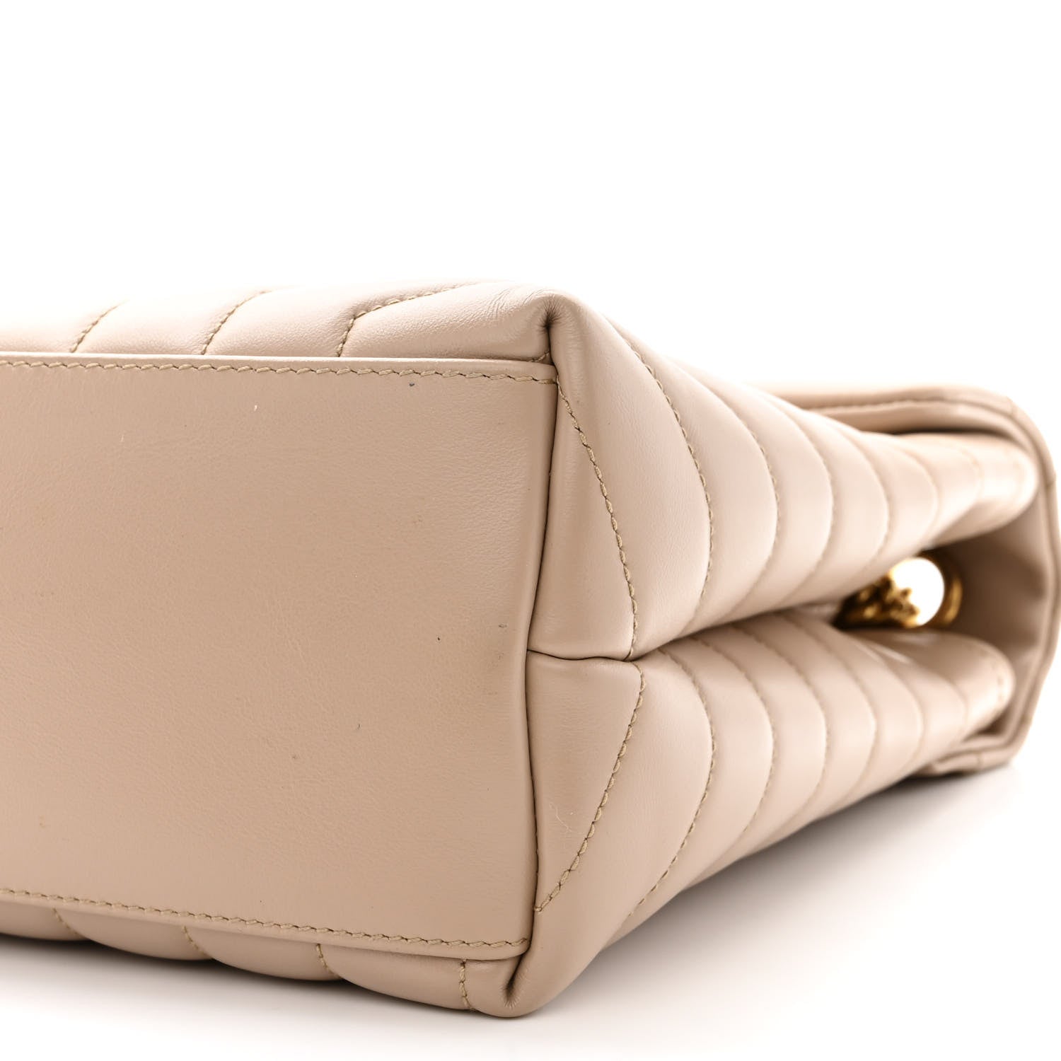 Saint Laurent Calfskin Y Quilted Monogram Medium Loulou Chain Satchel Blush 11 of 11