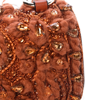 Valentino Garavani Vitello Crystal Embellished Small Glam Lock Rockstud Flap Orange 10 of 13