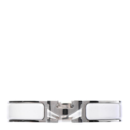Hermes Enamel Narrow Clic Clac H Bracelet GM White 1 of 4