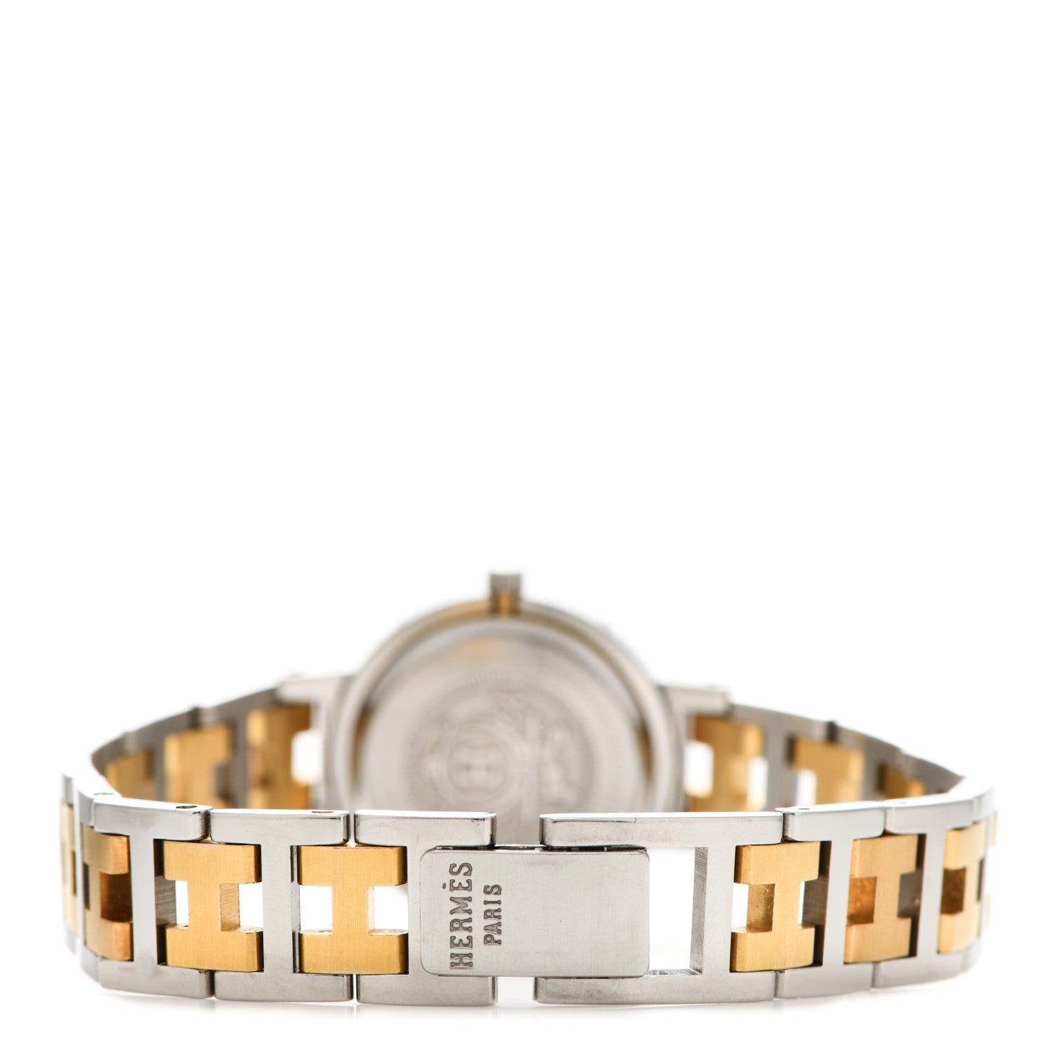 Hermes Stainless Steel 24mm Clipper Quartz Watch Gold 3 of 4