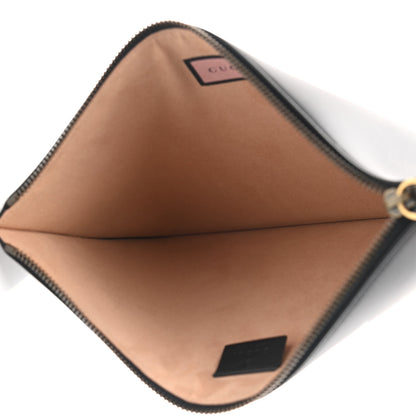 Gucci Calfskin GucciGhost Life is Gucci Zip Pouch Black 5 of 9