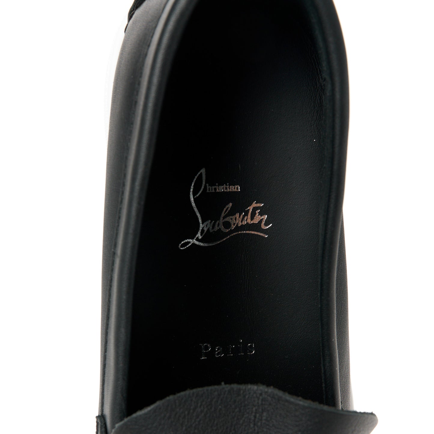 Calfskin Mens Chambeliboat Flat Loafers 42.5 Black