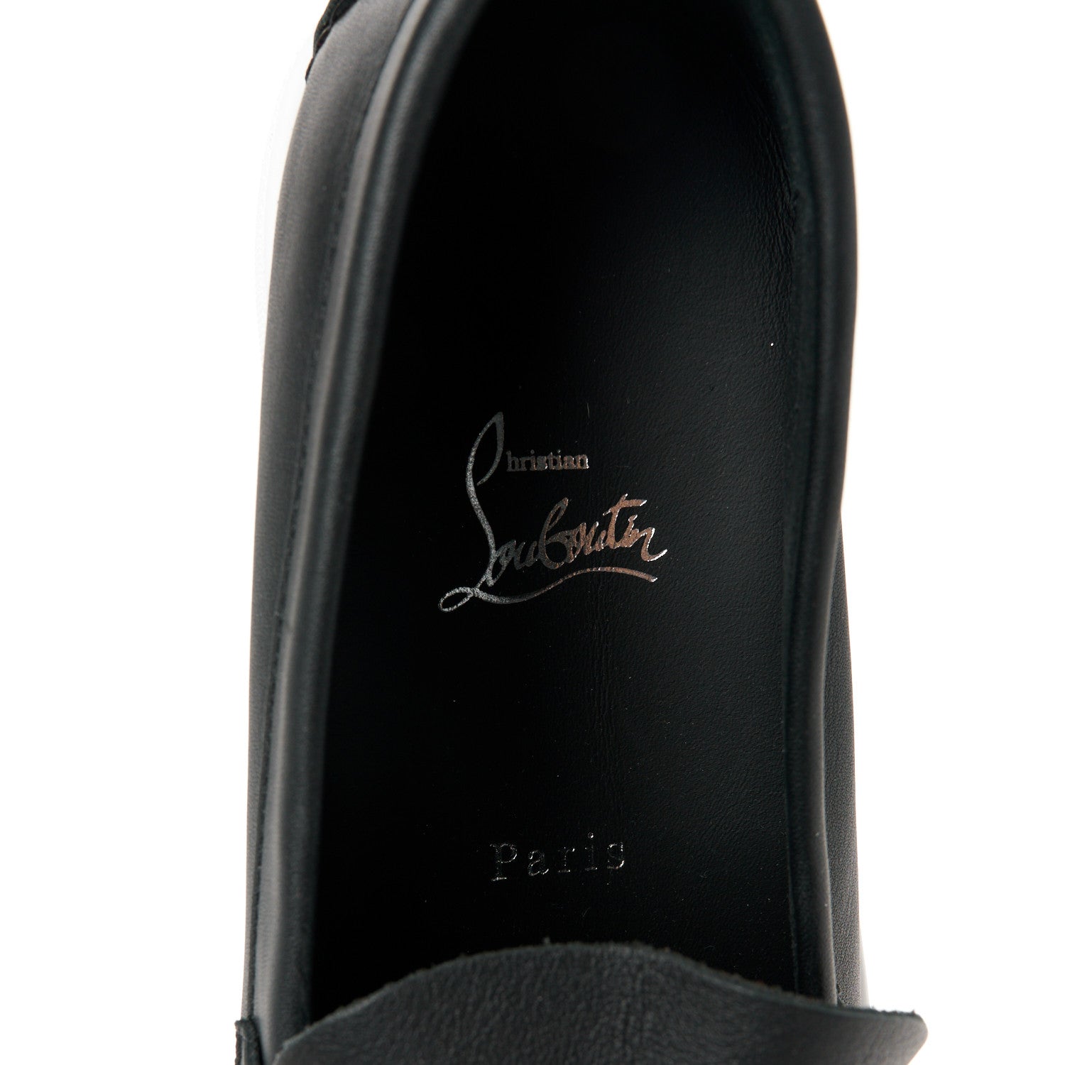 Christian Louboutin Calfskin Mens Chambeliboat Flat Loafers 42.5 Black 8 of 10