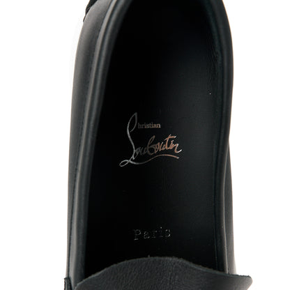 Christian Louboutin Calfskin Mens Chambeliboat Flat Loafers 42.5 Black 8 of 10